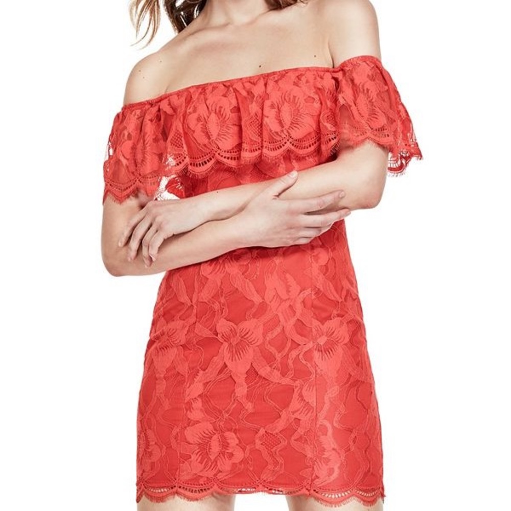 GUESS NWT Francine Size 2 Off the Shoulder Dress